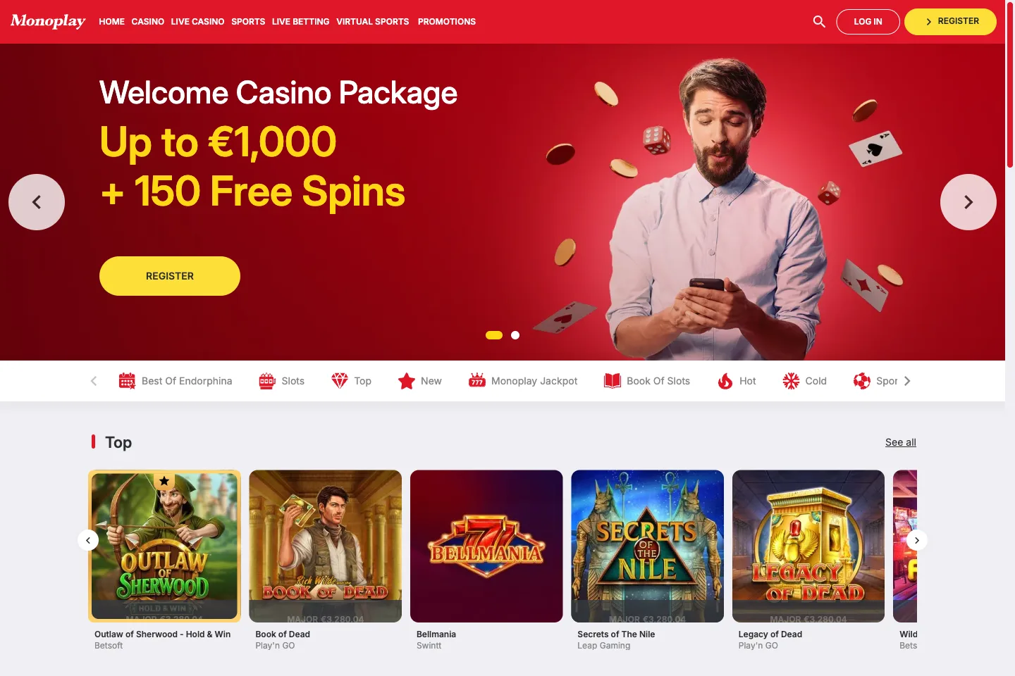 MonoPlay homepage captured from the public website